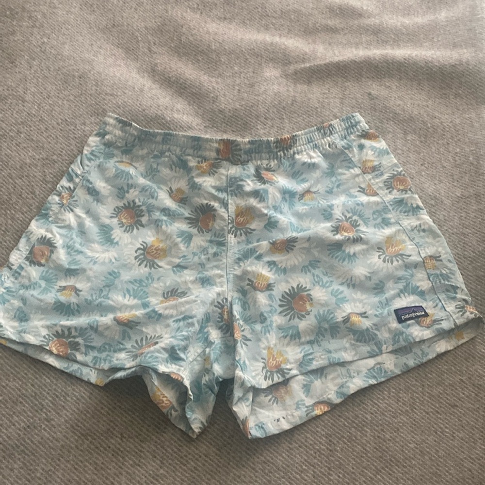 Patagonia Blue Floral Baggies